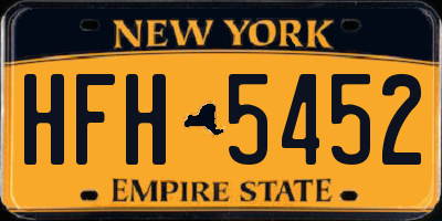 NY license plate HFH5452