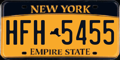 NY license plate HFH5455