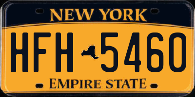 NY license plate HFH5460