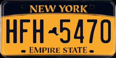 NY license plate HFH5470