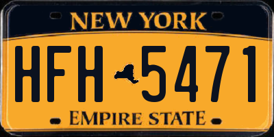 NY license plate HFH5471