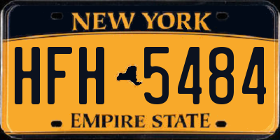 NY license plate HFH5484