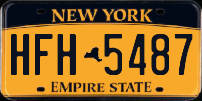 NY license plate HFH5487