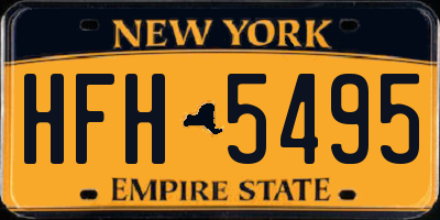 NY license plate HFH5495