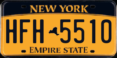 NY license plate HFH5510