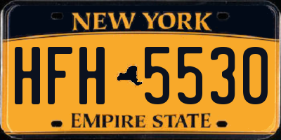 NY license plate HFH5530