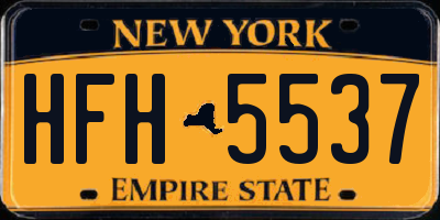 NY license plate HFH5537