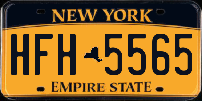 NY license plate HFH5565