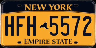 NY license plate HFH5572