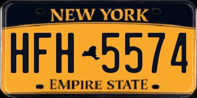 NY license plate HFH5574
