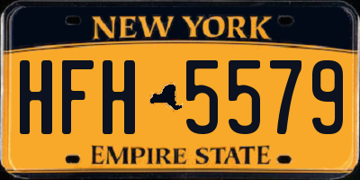 NY license plate HFH5579