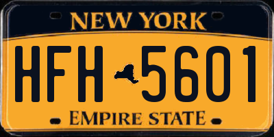 NY license plate HFH5601