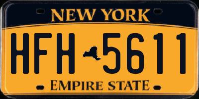 NY license plate HFH5611