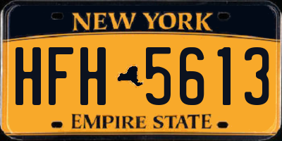 NY license plate HFH5613