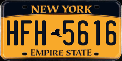 NY license plate HFH5616