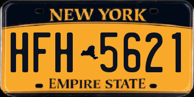 NY license plate HFH5621
