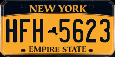 NY license plate HFH5623