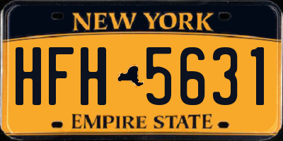 NY license plate HFH5631
