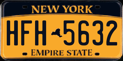 NY license plate HFH5632