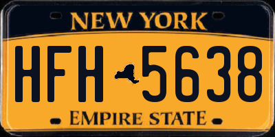 NY license plate HFH5638