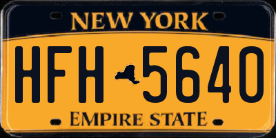 NY license plate HFH5640