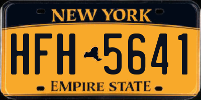 NY license plate HFH5641