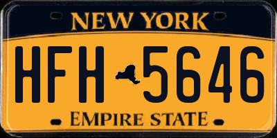 NY license plate HFH5646