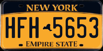 NY license plate HFH5653