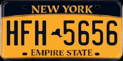 NY license plate HFH5656