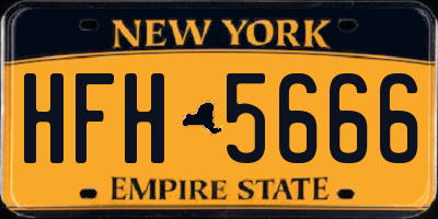 NY license plate HFH5666