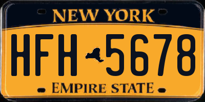 NY license plate HFH5678