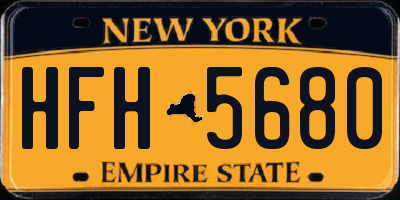 NY license plate HFH5680