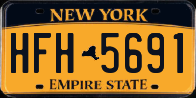 NY license plate HFH5691