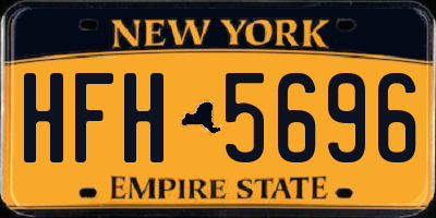 NY license plate HFH5696