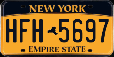 NY license plate HFH5697