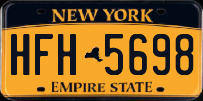 NY license plate HFH5698