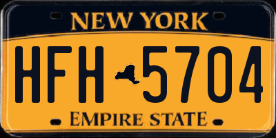 NY license plate HFH5704