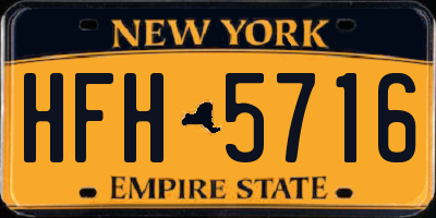 NY license plate HFH5716