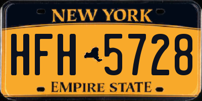 NY license plate HFH5728