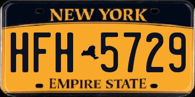 NY license plate HFH5729