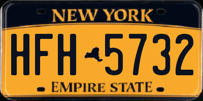 NY license plate HFH5732