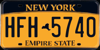 NY license plate HFH5740