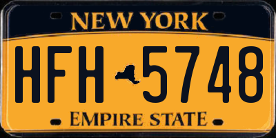 NY license plate HFH5748