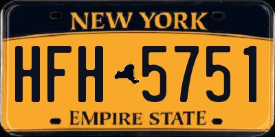 NY license plate HFH5751