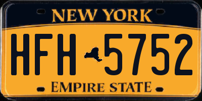 NY license plate HFH5752
