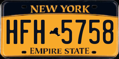 NY license plate HFH5758