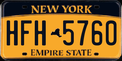 NY license plate HFH5760