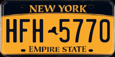 NY license plate HFH5770