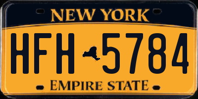 NY license plate HFH5784