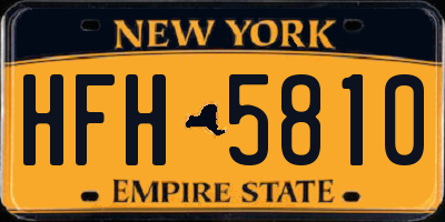 NY license plate HFH5810